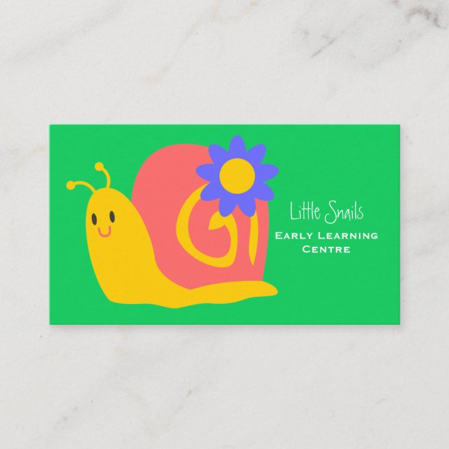 Early Learning Centre Daycare business snails Business Card (Front)