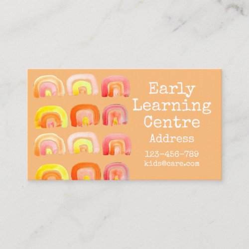 Early Learning Centre Daycare rainbow Business Card