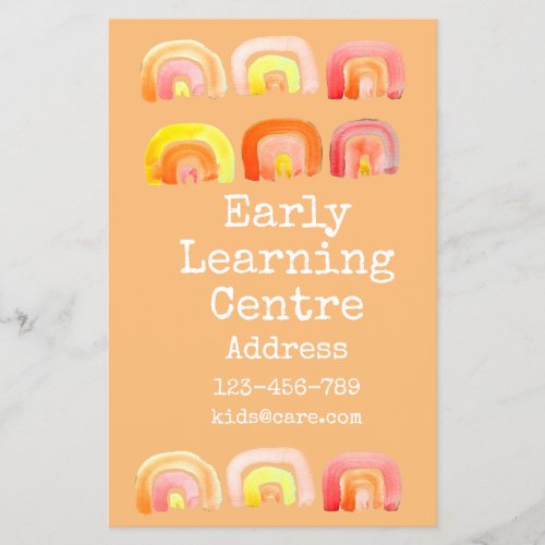 Early Learning Centre Daycare rainbow Flyer