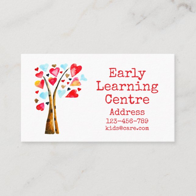 Early Learning Centre hearts Business Card (Front)