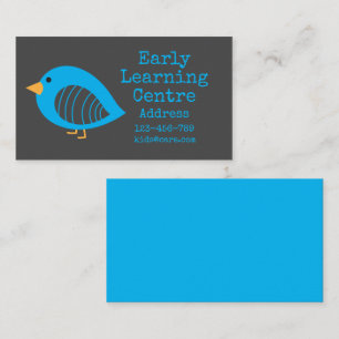 Early Learning Daycare colorful birds Business Car Business Card