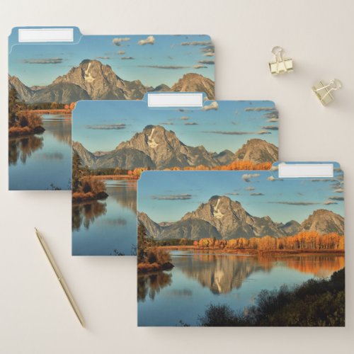 Early Light In Wyoming at Oxbow Bend File Folder