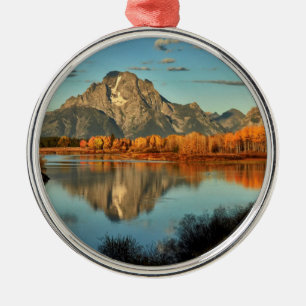 Early Light In Wyoming at Oxbow Bend Metal Ornament