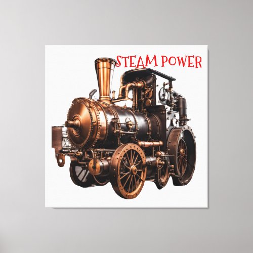 Early Locomotive Steam Engine Canvas Print