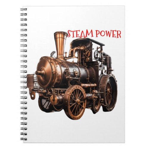 Early Locomotive Steam Engine Notebook