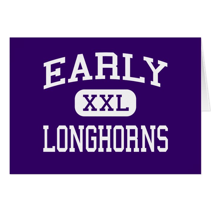 Early   Longhorns   High School   Early Texas Greeting Cards