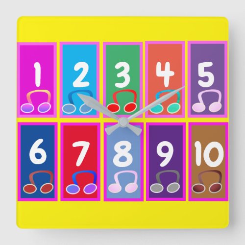 Early Maths Numbers 1 to 10 Wall Clock
