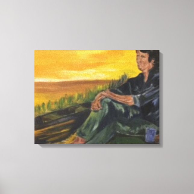 Early moring,  Alone on the River  Sarr Canvas Print (Front)