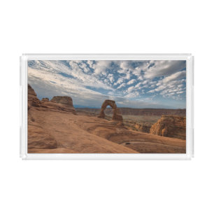 Early Morning at Delicate Arch Acrylic Tray