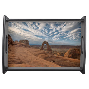 Early Morning at Delicate Arch Serving Tray
