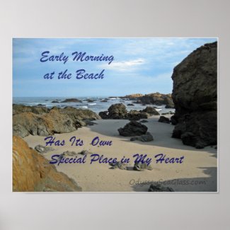 Early Morning at the Beach Poster