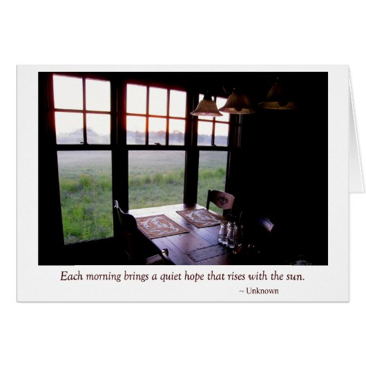 Early Morning Country Kitchen Breakfast Table Cards (Front Horizontal)