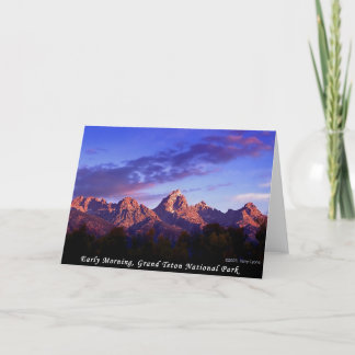 Early Morning Grand Teton National Park Card