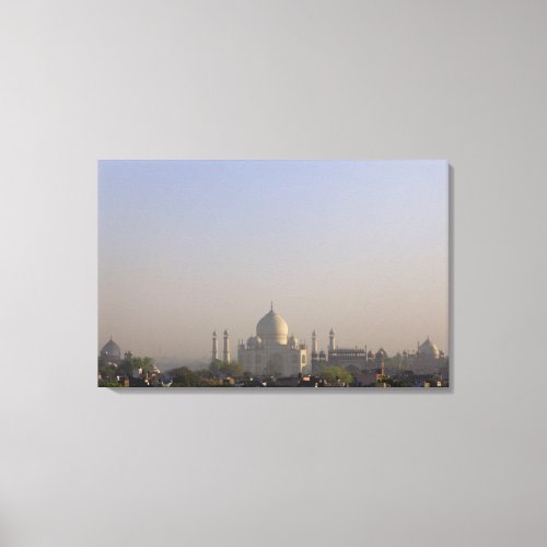 Early morning light on the dome of the Taj Mahal Canvas Print