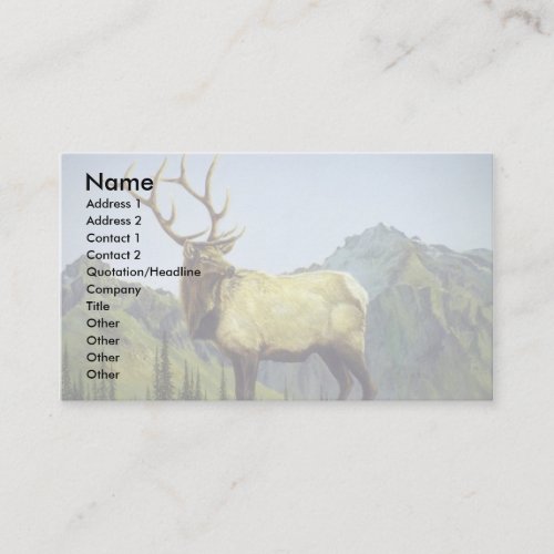 Early morning mist, Elk Business Cards