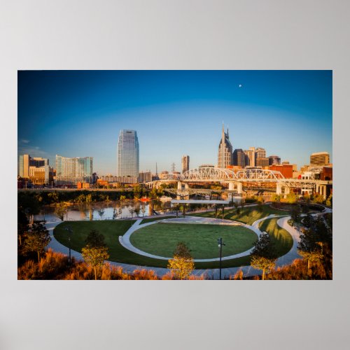 Early Morning Over Nashville Tennessee USA 2 Poster