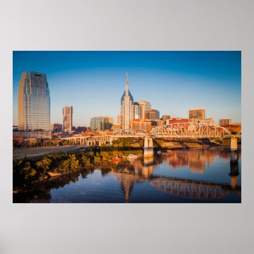 Early Morning Over Nashville Tennessee USA Poster