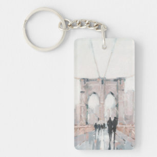 Early Morning Stroll - New York Keychain