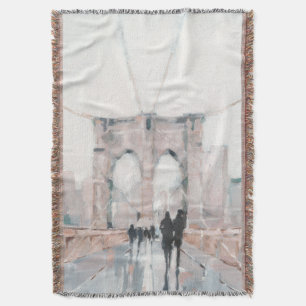 Early Morning Stroll - New York Throw Blanket