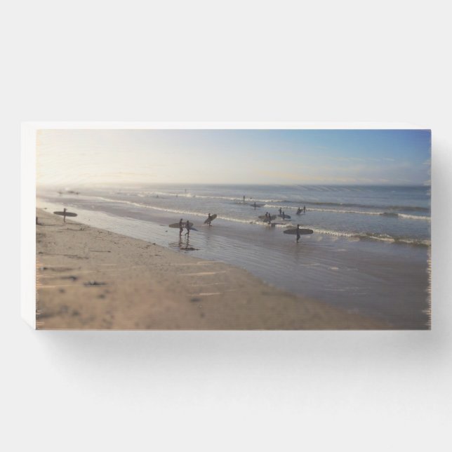 Early morning surf wooden box sign (Front Horizontal)