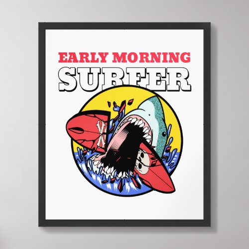 Early Morning Surfer Framed Art