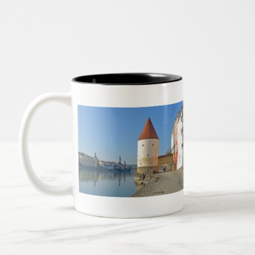 Early Morning The Schaibling Tower Passau Germa Two_Tone Coffee Mug