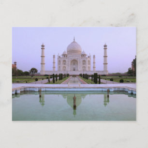 early morning view of the Taj Mahal reflected in Postcard