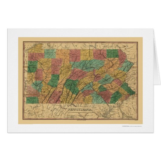 Early Pennsylvania Railroad Map 1829 (Front Horizontal)