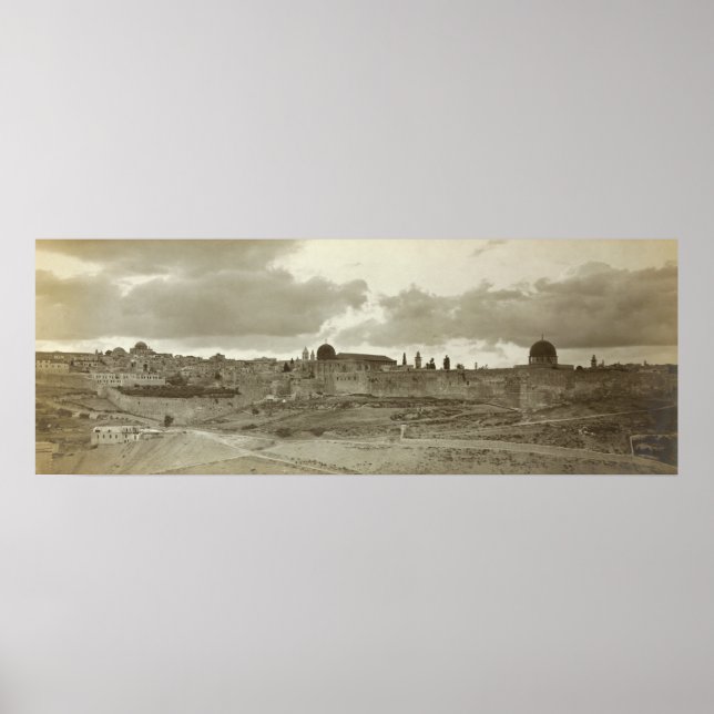 Early Picture of Jerusalem from the Southeast Poster (Front)