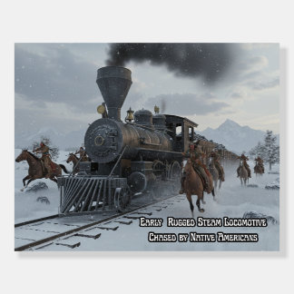 Early Rugged  Steam Locomotive Foam Board