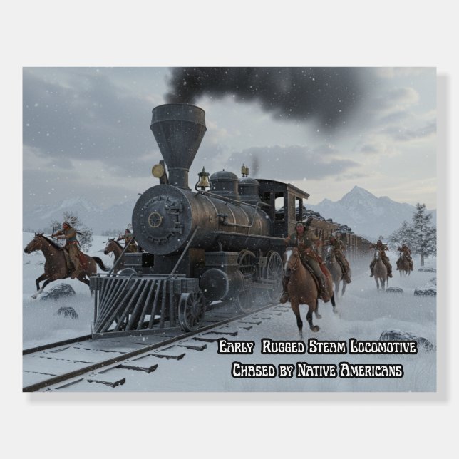 Early Rugged  Steam Locomotive Foam Board (Front)