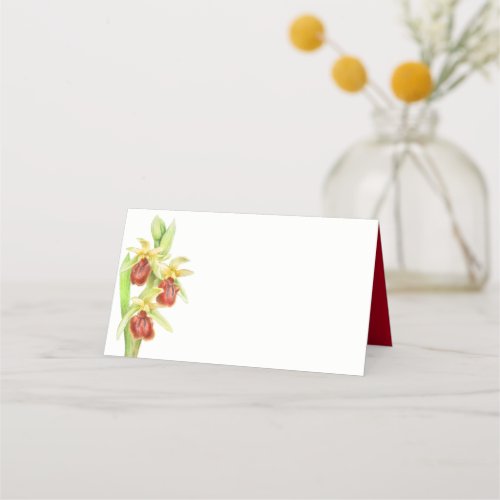 Early spider orchid watercolor guest place cards