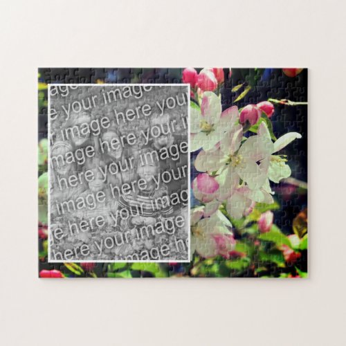 Early Spring Blossoms Frame Add Your Photo Jigsaw Puzzle