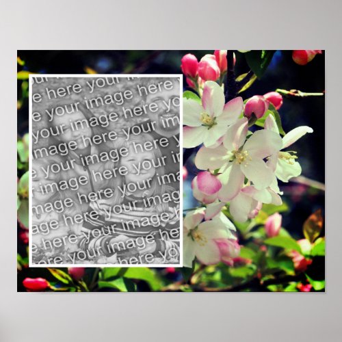Early Spring Blossoms Frame Add Your Photo Poster