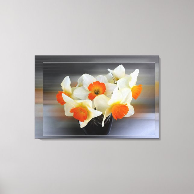 Early spring daffodils canvas print (Front)