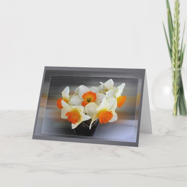 Early spring daffodils card (Front)