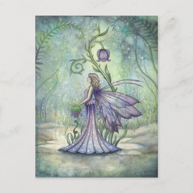 Early Spring Fairy Watercolor Art Illustration Postcard (Front)