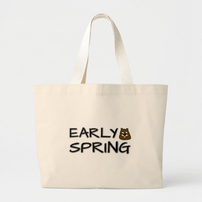 Early Spring Large Tote Bag (Front)