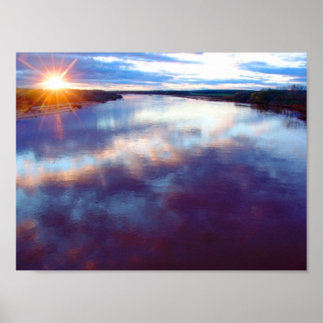 Early Spring Sunset, Cimarron River I (C) Poster (Front)