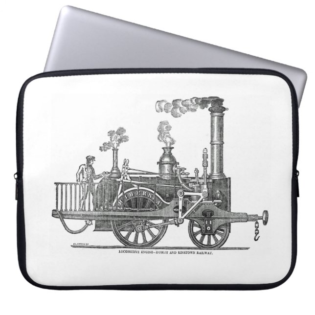 Early Steam Locomotive Laptop Sleeve (Front)