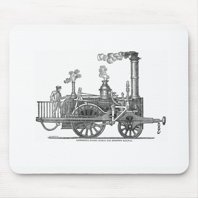 Early Steam Locomotive Mouse Pad (Front)