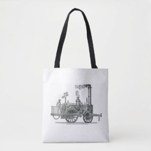 Early Steam Locomotive Tote Bag