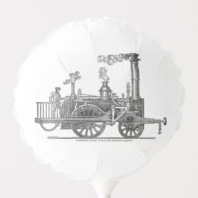 Early Steam Train Locomotive Balloon (Front)