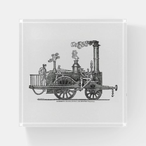 Early Steam Train Locomotive Paperweight