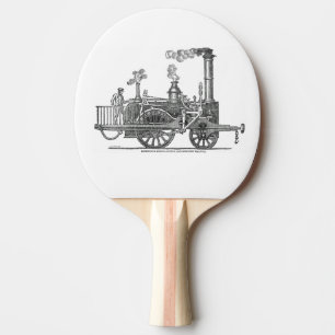 Early Steam Train Locomotive Ping Pong Paddle