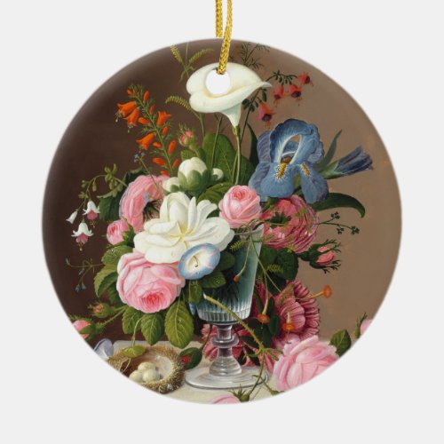 Early Summer Flowers  Severin Roesen  Ceramic Ornament