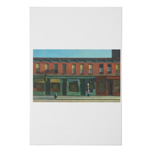 Early Sunday Morning _ Edward Hopper Faux Canvas Print