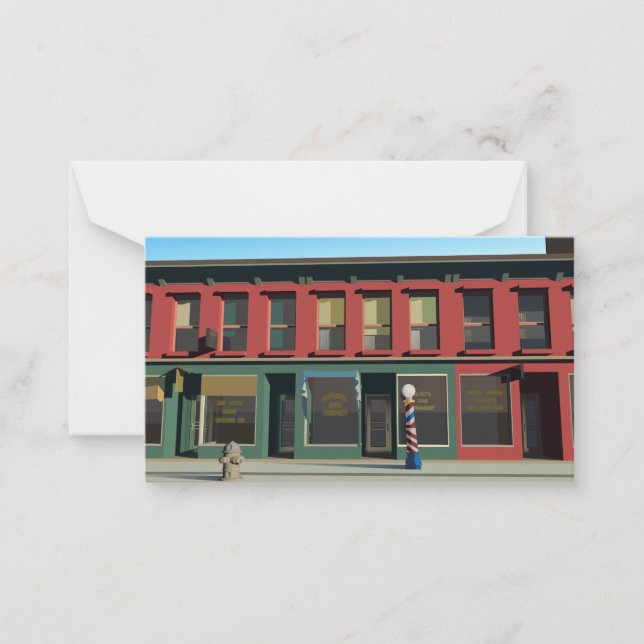 Early Sunday Morning Note Card (Front)