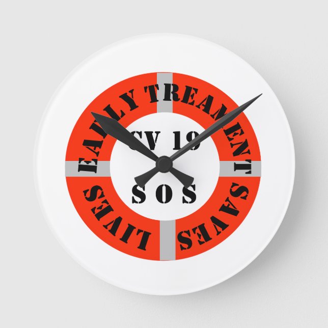 Early Treatment Saves Lives    Round Clock (Front)