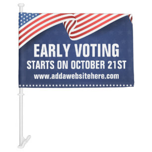 Early Voting American Flag Election Dates Large
